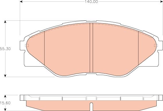 TRW GDB3532 - Kit de plaquettes de frein, frein à disque cwaw.fr