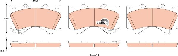 TRW GDB3524 - Kit de plaquettes de frein, frein à disque cwaw.fr