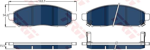 TRW GDB3520BTE - Kit de plaquettes de frein, frein à disque cwaw.fr