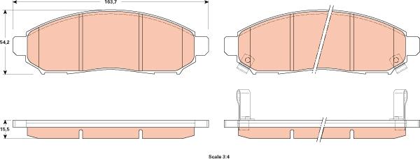 TRW GDB3520 - Kit de plaquettes de frein, frein à disque cwaw.fr