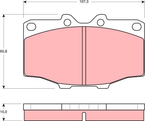 TRW GDB352 - Kit de plaquettes de frein, frein à disque cwaw.fr