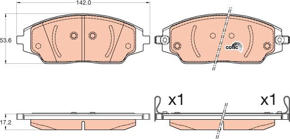 TRW GDB3579 - Kit de plaquettes de frein, frein à disque cwaw.fr