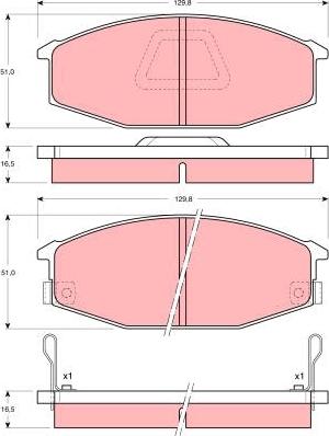 TRW GDB369 - Kit de plaquettes de frein, frein à disque cwaw.fr