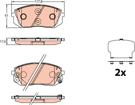 TRW GDB3640 - Kit de plaquettes de frein, frein à disque cwaw.fr