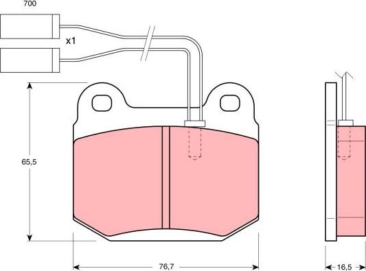 TRW GDB364 - Kit de plaquettes de frein, frein à disque cwaw.fr