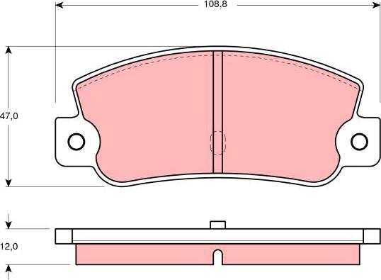 TRW GDB360 - Kit de plaquettes de frein, frein à disque cwaw.fr