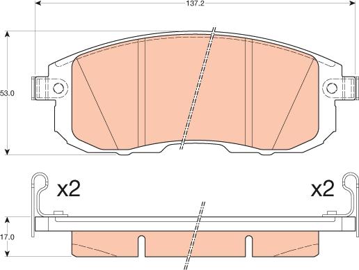 TRW GDB3616 - Kit de plaquettes de frein, frein à disque cwaw.fr