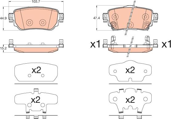 TRW GDB3617DT - Kit de plaquettes de frein, frein à disque cwaw.fr