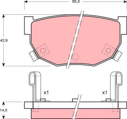 TRW GDB368 - Kit de plaquettes de frein, frein à disque cwaw.fr