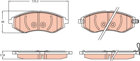 TRW GDB3634 - Kit de plaquettes de frein, frein à disque cwaw.fr