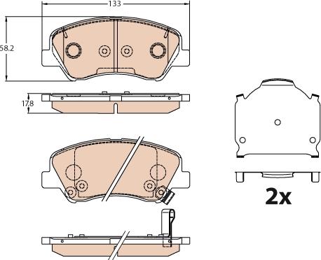 TRW GDB3630 - Kit de plaquettes de frein, frein à disque cwaw.fr