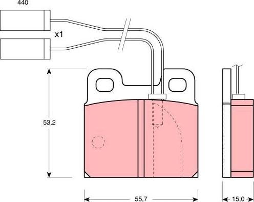 TRW GDB363 - Kit de plaquettes de frein, frein à disque cwaw.fr