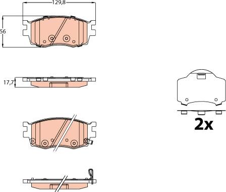 TRW GDB3626 - Kit de plaquettes de frein, frein à disque cwaw.fr