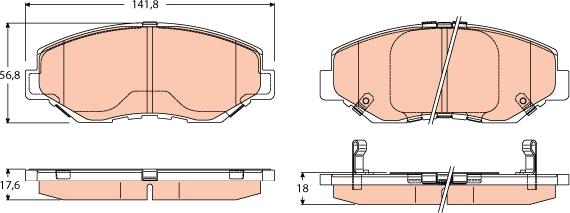 TRW GDB3627 - Kit de plaquettes de frein, frein à disque cwaw.fr