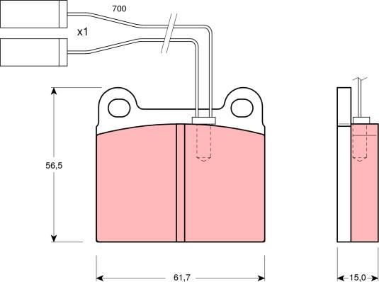 TRW GDB362 - Kit de plaquettes de frein, frein à disque cwaw.fr