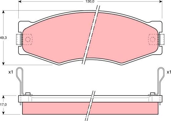 TRW GDB367 - Kit de plaquettes de frein, frein à disque cwaw.fr