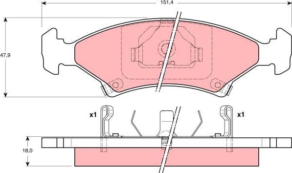 TRW GDB3096DT - Kit de plaquettes de frein, frein à disque cwaw.fr