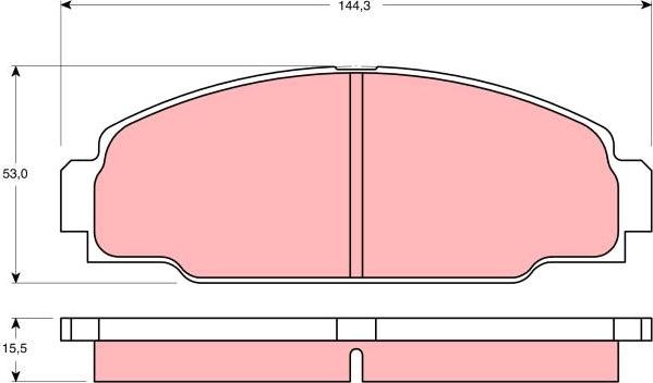 TRW GDB3090 - Kit de plaquettes de frein, frein à disque cwaw.fr