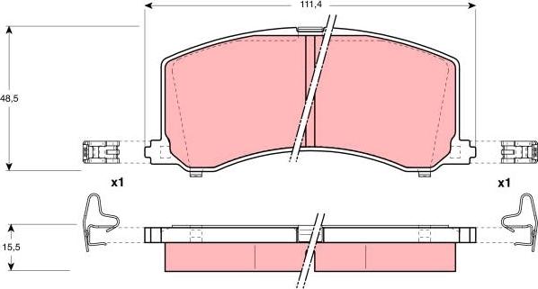 TRW GDB3091 - Kit de plaquettes de frein, frein à disque cwaw.fr