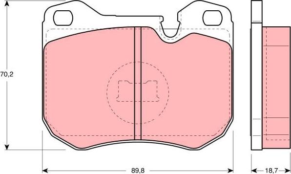 TRW GDB309 - Kit de plaquettes de frein, frein à disque cwaw.fr