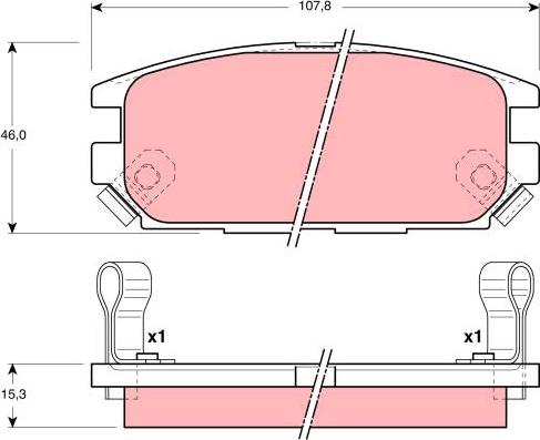 TRW GDB3044 - Kit de plaquettes de frein, frein à disque cwaw.fr