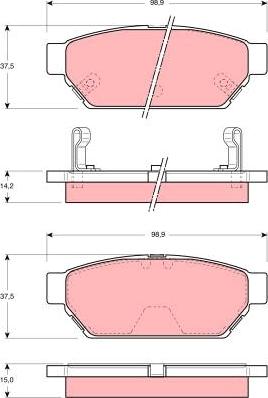 TRW GDB3045 - Kit de plaquettes de frein, frein à disque cwaw.fr