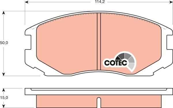 TRW GDB3046DT - Kit de plaquettes de frein, frein à disque cwaw.fr