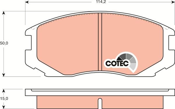 TRW GDB3046 - Kit de plaquettes de frein, frein à disque cwaw.fr