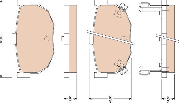 TRW GDB3051 - Kit de plaquettes de frein, frein à disque cwaw.fr