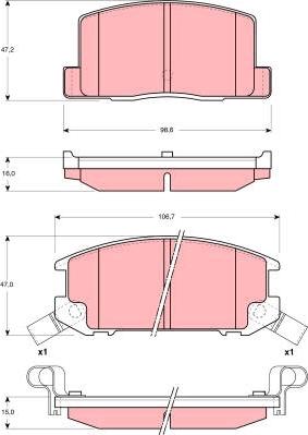 TRW GDB3058 - Kit de plaquettes de frein, frein à disque cwaw.fr