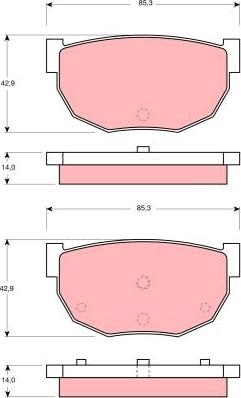 TRW GDB306 - Kit de plaquettes de frein, frein à disque cwaw.fr