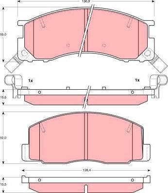 TRW GDB3086AT - Kit de plaquettes de frein, frein à disque cwaw.fr