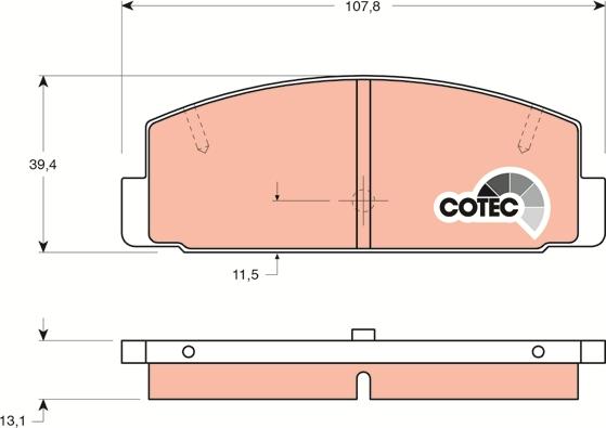 TRW GDB3088 - Kit de plaquettes de frein, frein à disque cwaw.fr