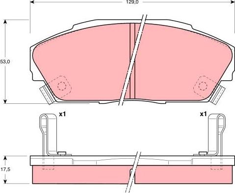 TRW GDB3034 - Kit de plaquettes de frein, frein à disque cwaw.fr