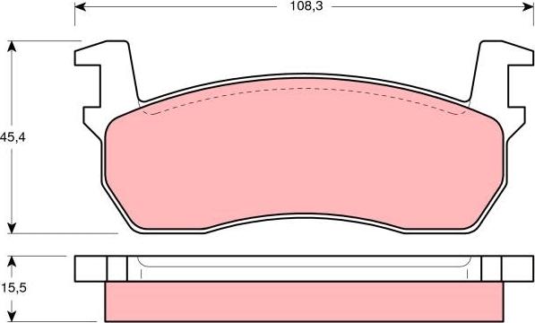 TRW GDB303 - Kit de plaquettes de frein, frein à disque cwaw.fr