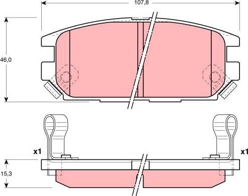 TRW GDB3199 - Kit de plaquettes de frein, frein à disque cwaw.fr