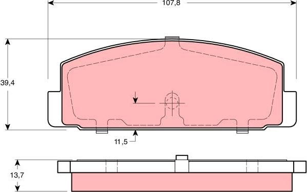 TRW GDB3194 - Kit de plaquettes de frein, frein à disque cwaw.fr