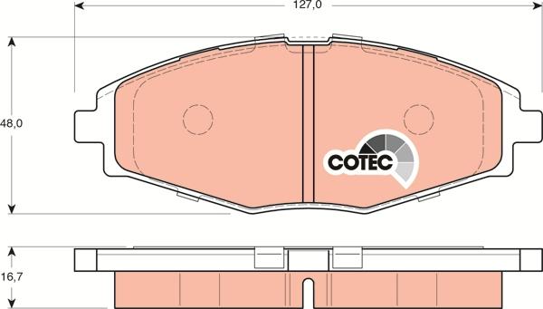 TRW GDB3195 - Kit de plaquettes de frein, frein à disque cwaw.fr