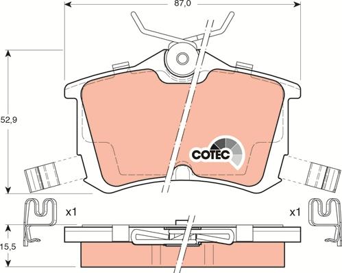 TRW GDB3190 - Kit de plaquettes de frein, frein à disque cwaw.fr