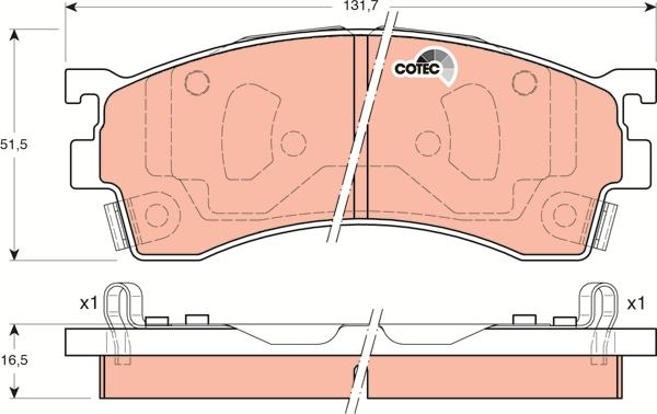 TRW GDB3192 - Kit de plaquettes de frein, frein à disque cwaw.fr