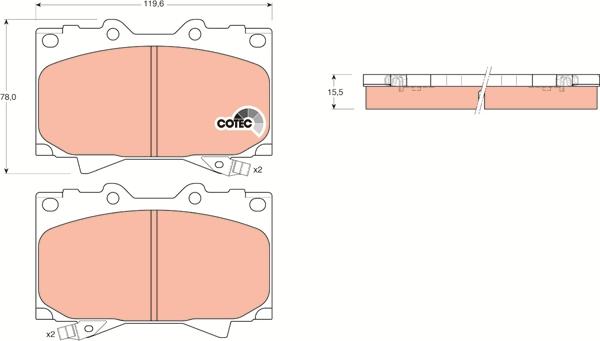 TRW GDB3197AT - Kit de plaquettes de frein, frein à disque cwaw.fr