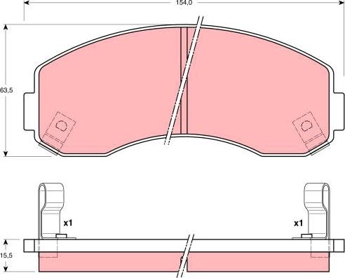 TRW GDB3145 - Kit de plaquettes de frein, frein à disque cwaw.fr