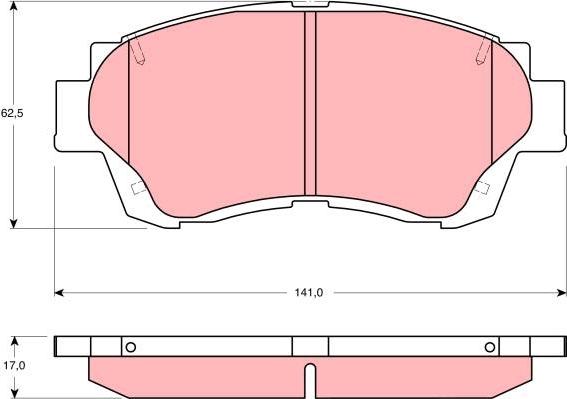 TRW GDB3155AT - Kit de plaquettes de frein, frein à disque cwaw.fr