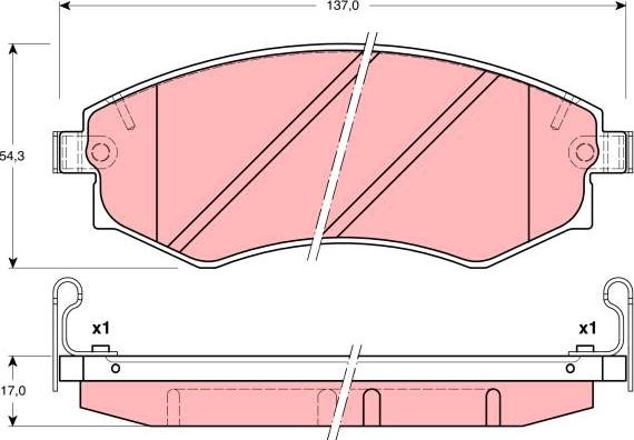 TRW GDB3169 - Kit de plaquettes de frein, frein à disque cwaw.fr