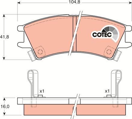 TRW GDB3165 - Kit de plaquettes de frein, frein à disque cwaw.fr