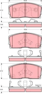 TRW GDB3166 - Kit de plaquettes de frein, frein à disque cwaw.fr