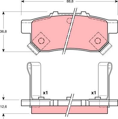 TRW GDB3160 - Kit de plaquettes de frein, frein à disque cwaw.fr