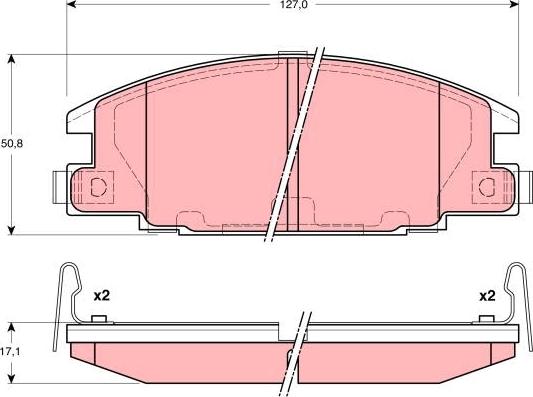 TRW GDB3161 - Kit de plaquettes de frein, frein à disque cwaw.fr