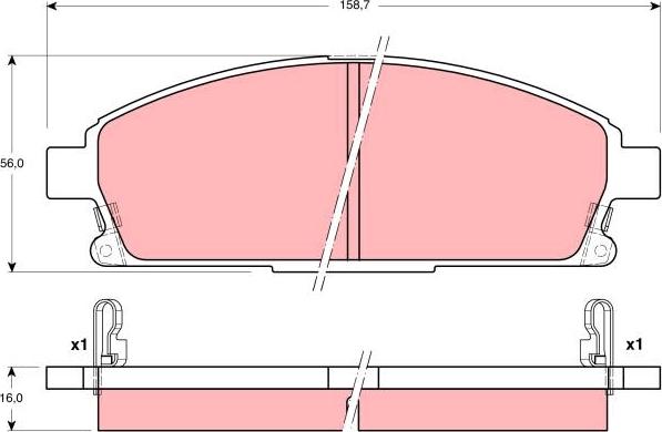 TRW GDB3167 - Kit de plaquettes de frein, frein à disque cwaw.fr