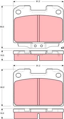 TRW GDB3104 - Kit de plaquettes de frein, frein à disque cwaw.fr